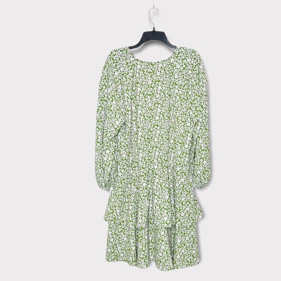 Alexia Admor Layla V-Neck Tiered Ruffle Dress Green Size 2X - Picture 6 of 6